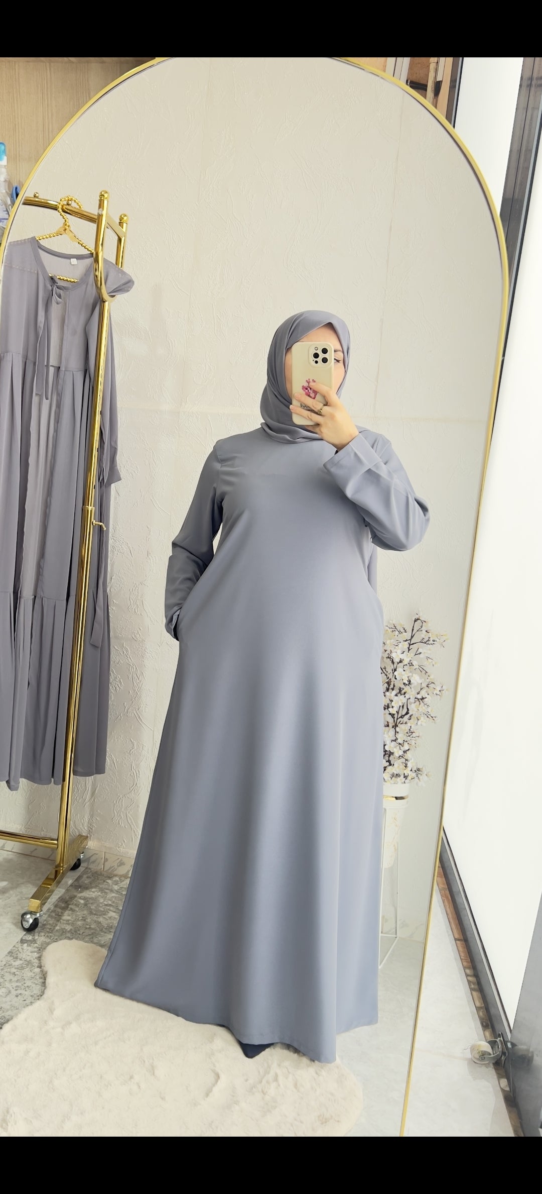 طقم عباية فخم بثلاث قطع – أناقة راقية في كل لون