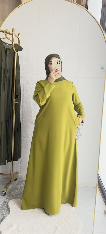 طقم عباية فخم بثلاث قطع – أناقة راقية في كل لون